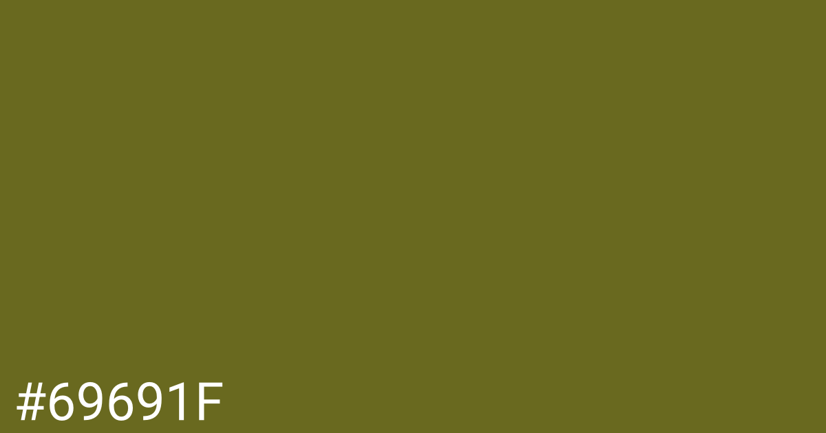 Hex color #69691f graphic