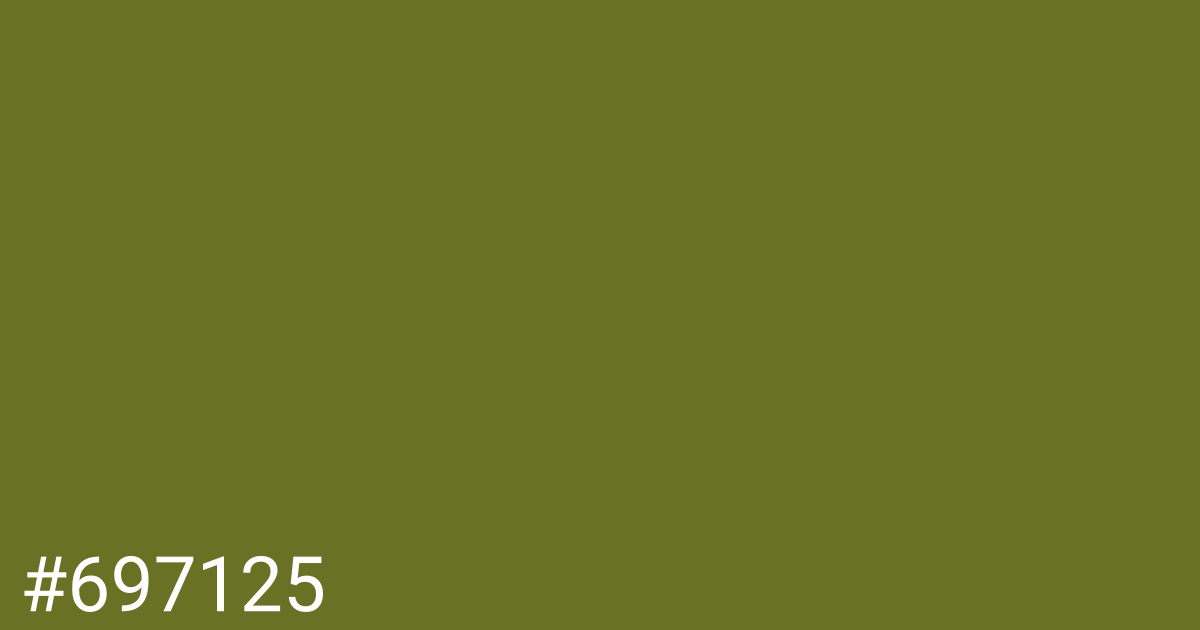 Hex color #697125 graphic