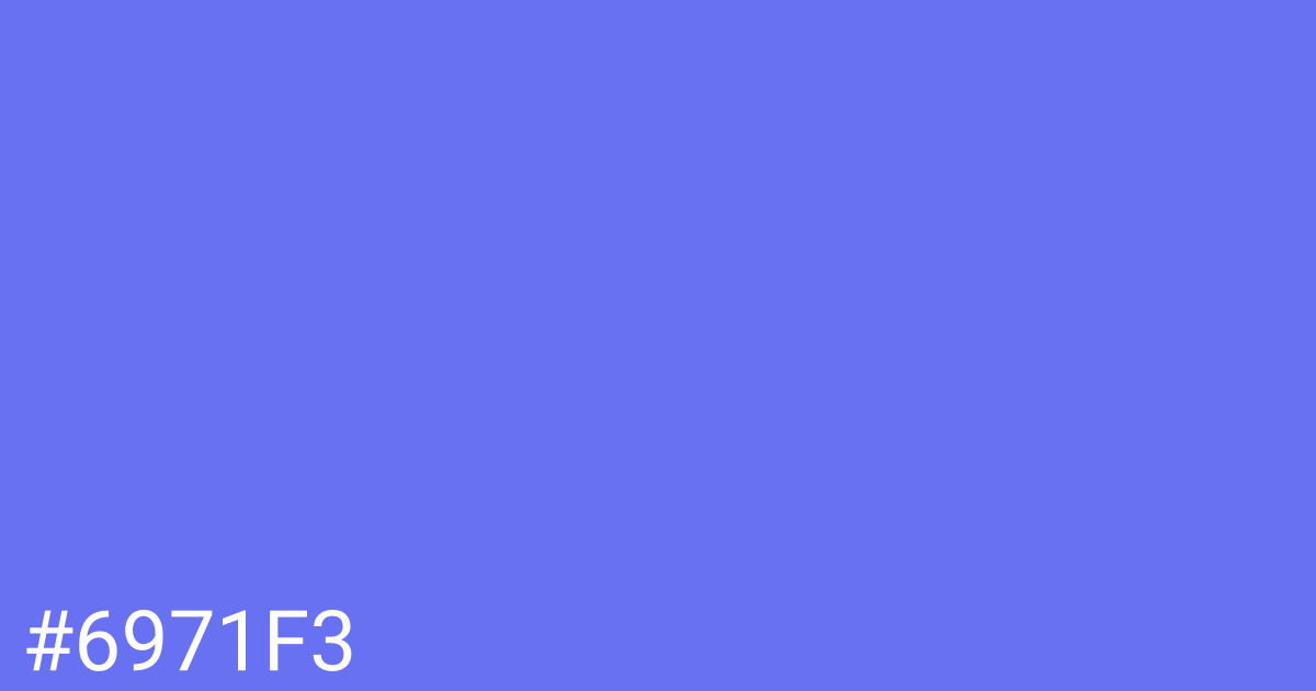 Hex color #6971f3 graphic