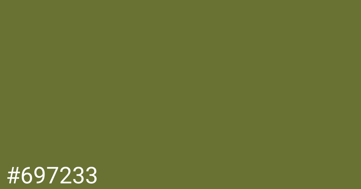 Hex color #697233 graphic