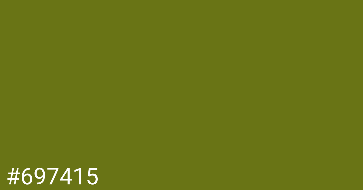 Hex color #697415 graphic