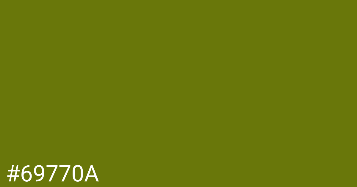 Hex color #69770a graphic