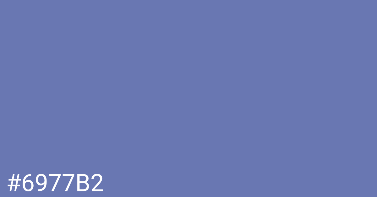 Hex color #6977b2 graphic