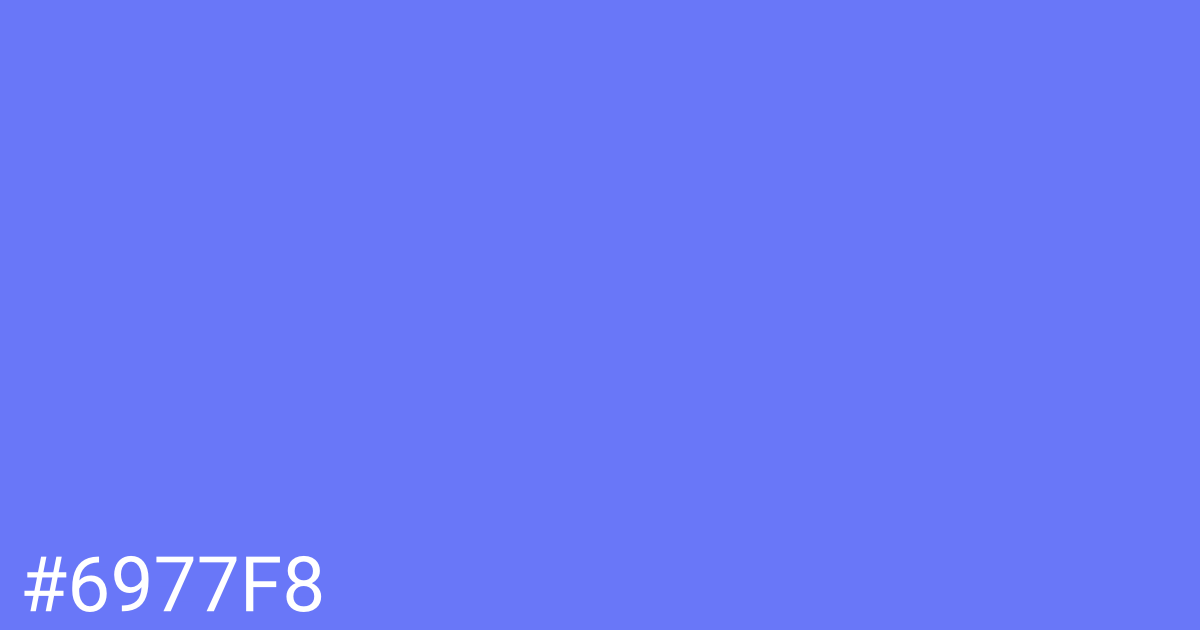 Hex color #6977f8 graphic