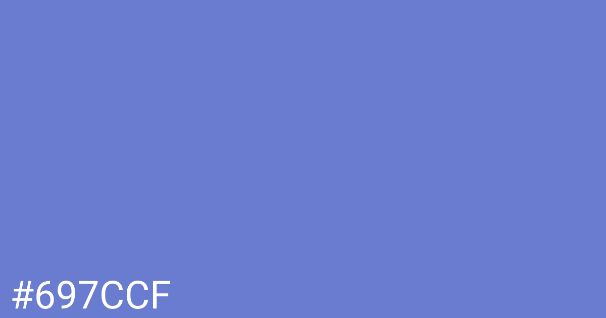 Hex color #697ccf graphic