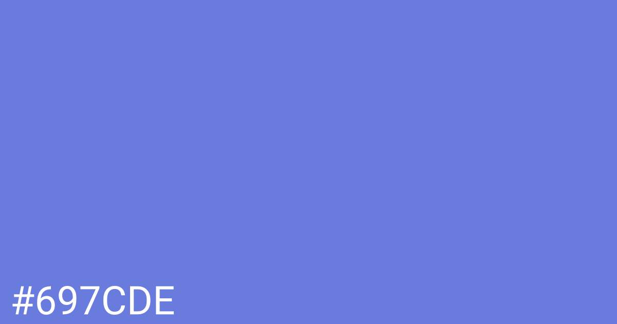 Hex color #697cde graphic