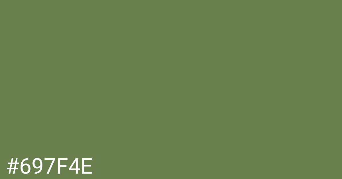Hex color #697f4e graphic