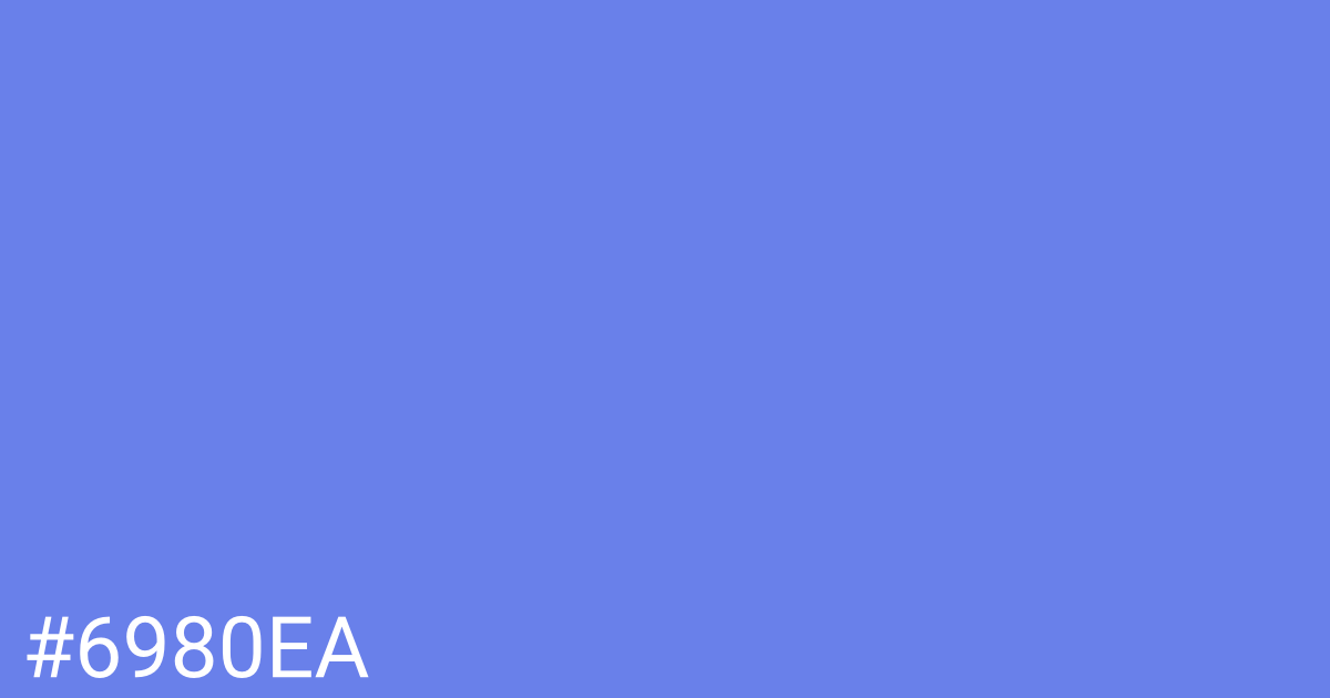 Hex color #6980ea graphic