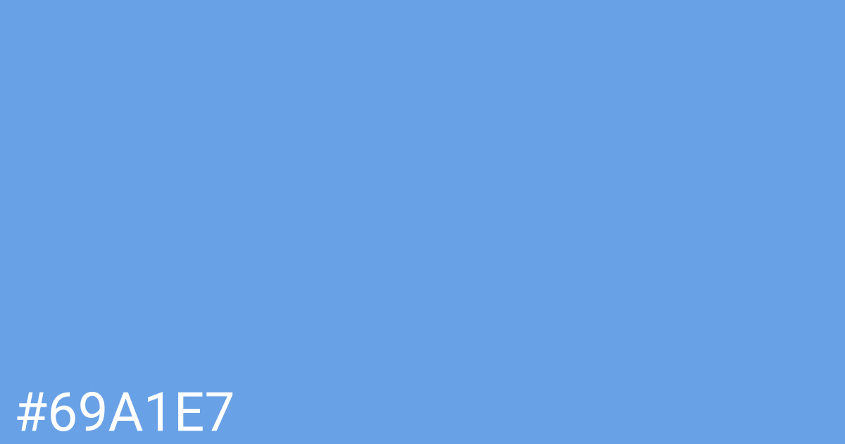 Hex color #69a1e7 graphic