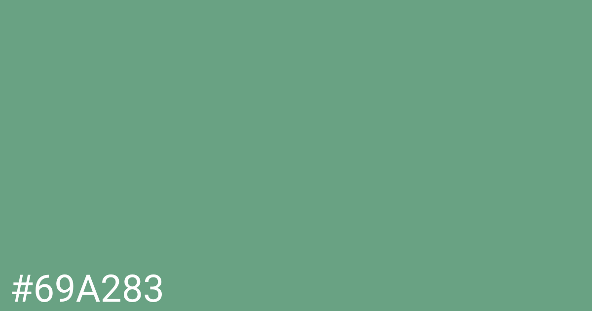 Hex color #69a283 graphic