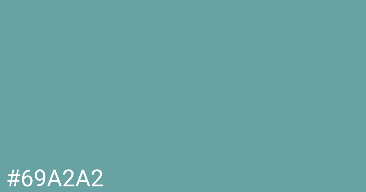 Hex color #69a2a2 graphic