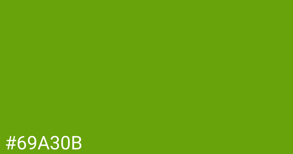 Hex color #69a30b graphic