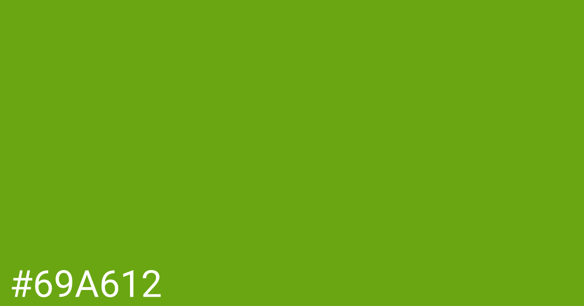 Hex color #69a612 graphic
