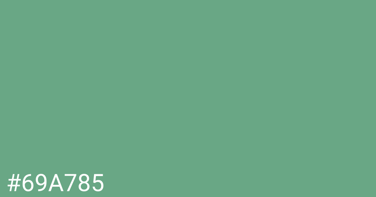 Hex color #69a785 graphic