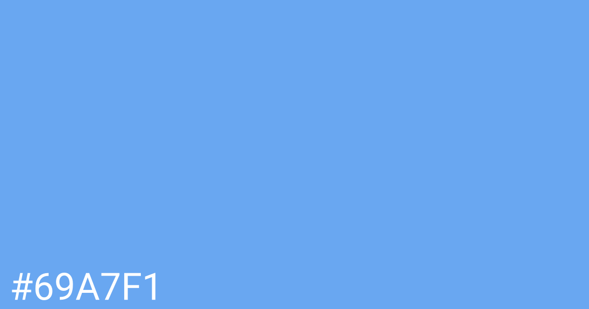 Hex color #69a7f1 graphic