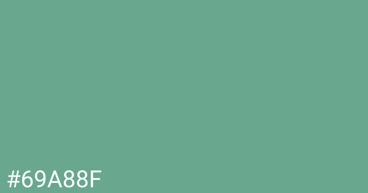 Hex color #69a88f graphic