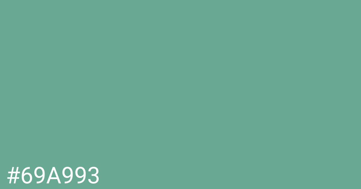 Hex color #69a993 graphic