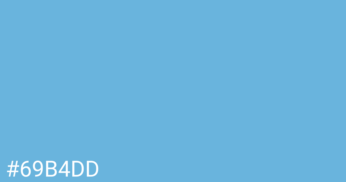 Hex color #69b4dd graphic