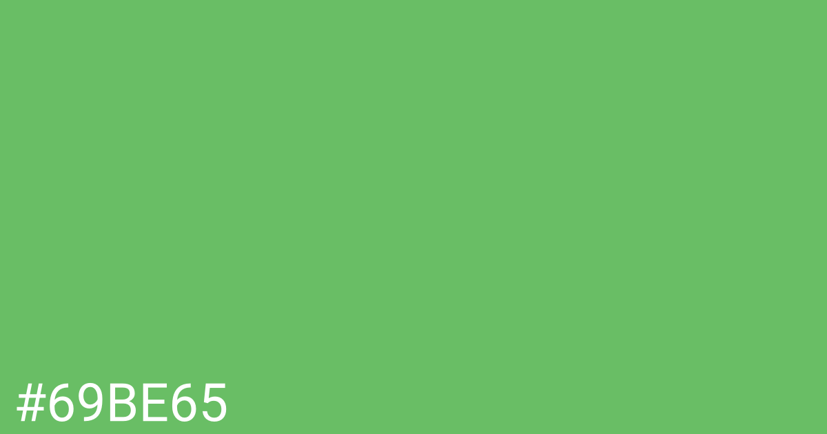 Hex color #69be65 graphic