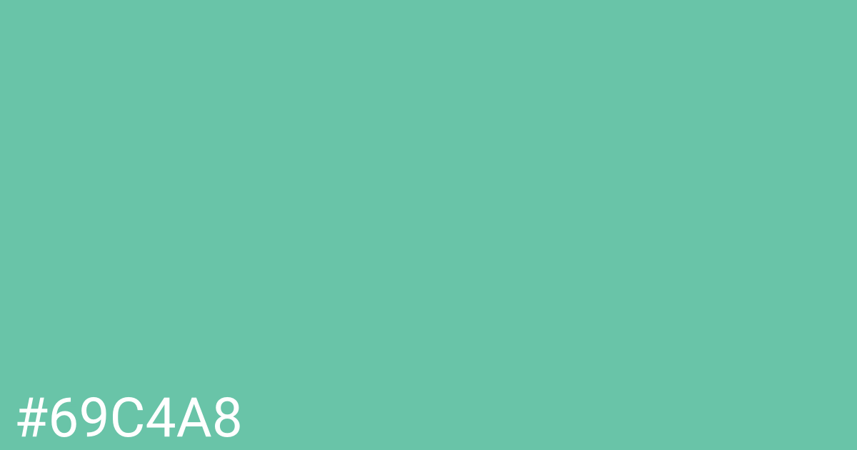 Hex color #69c4a8 graphic