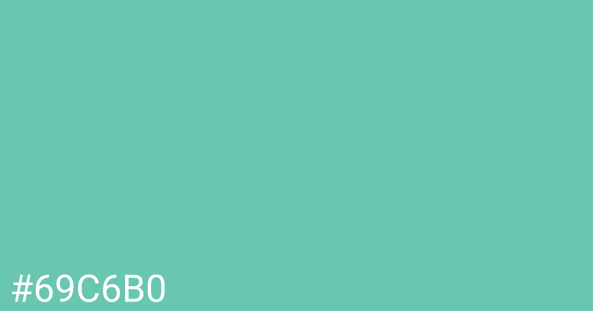 Hex color #69c6b0 graphic