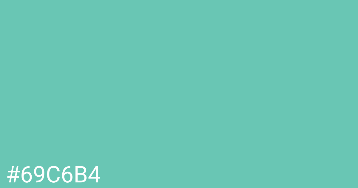 Hex color #69c6b4 graphic