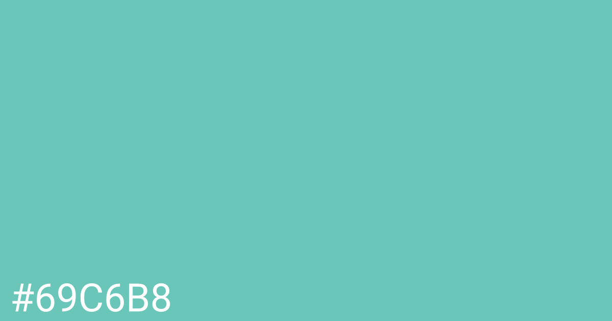 Hex color #69c6b8 graphic