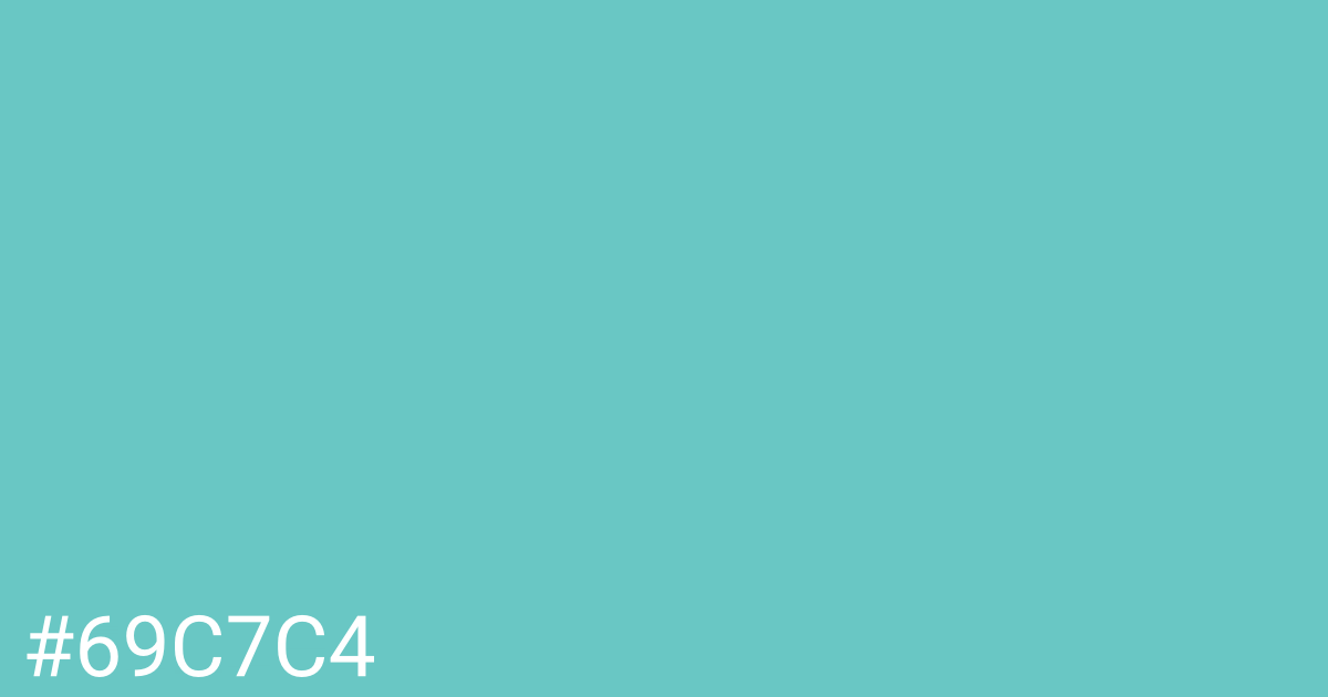 Hex color #69c7c4 graphic