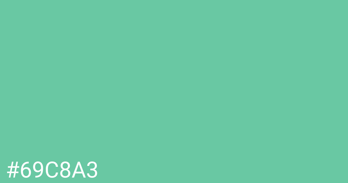 Hex color #69c8a3 graphic