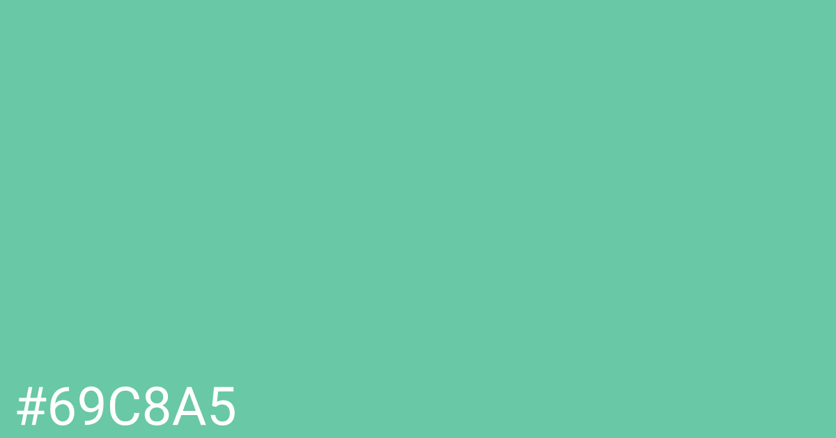 Hex color #69c8a5 graphic