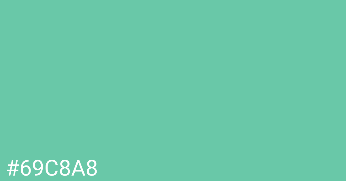 Hex color #69c8a8 graphic