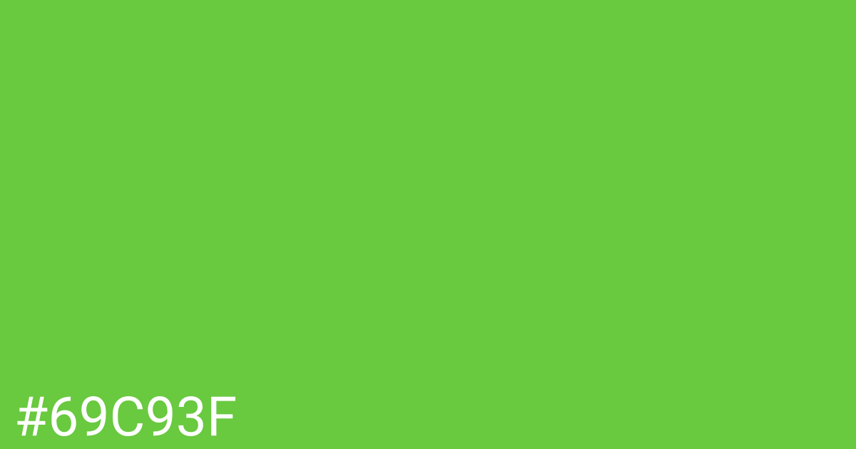 Hex color #69c93f graphic