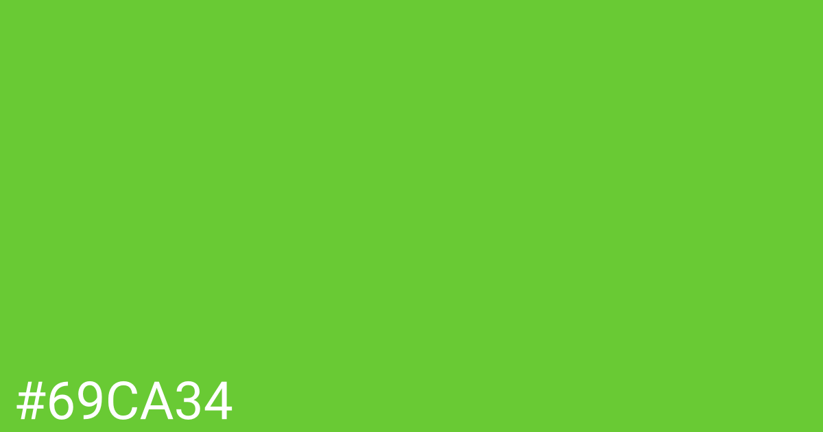 Hex color #69ca34 graphic