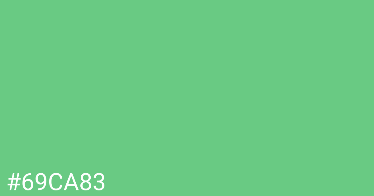 Hex color #69ca83 graphic