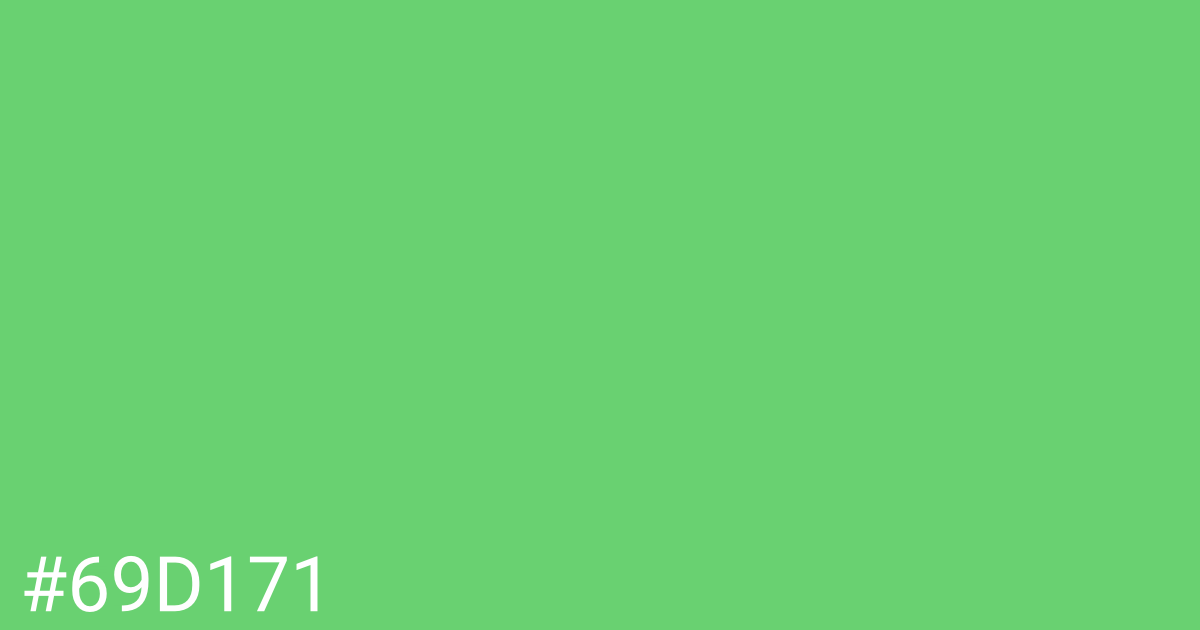 Hex color #69d171 graphic