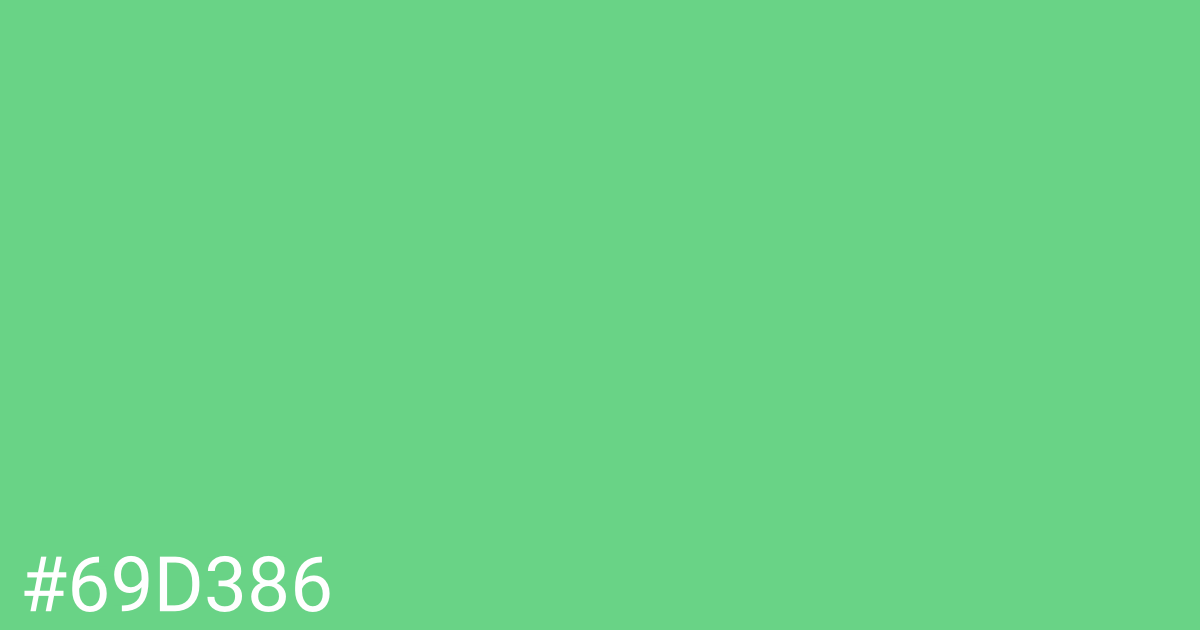 Hex color #69d386 graphic