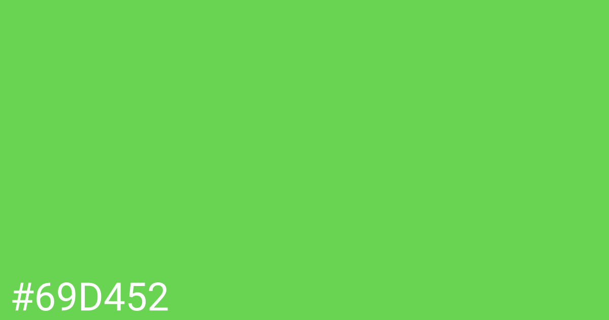 Hex color #69d452 graphic