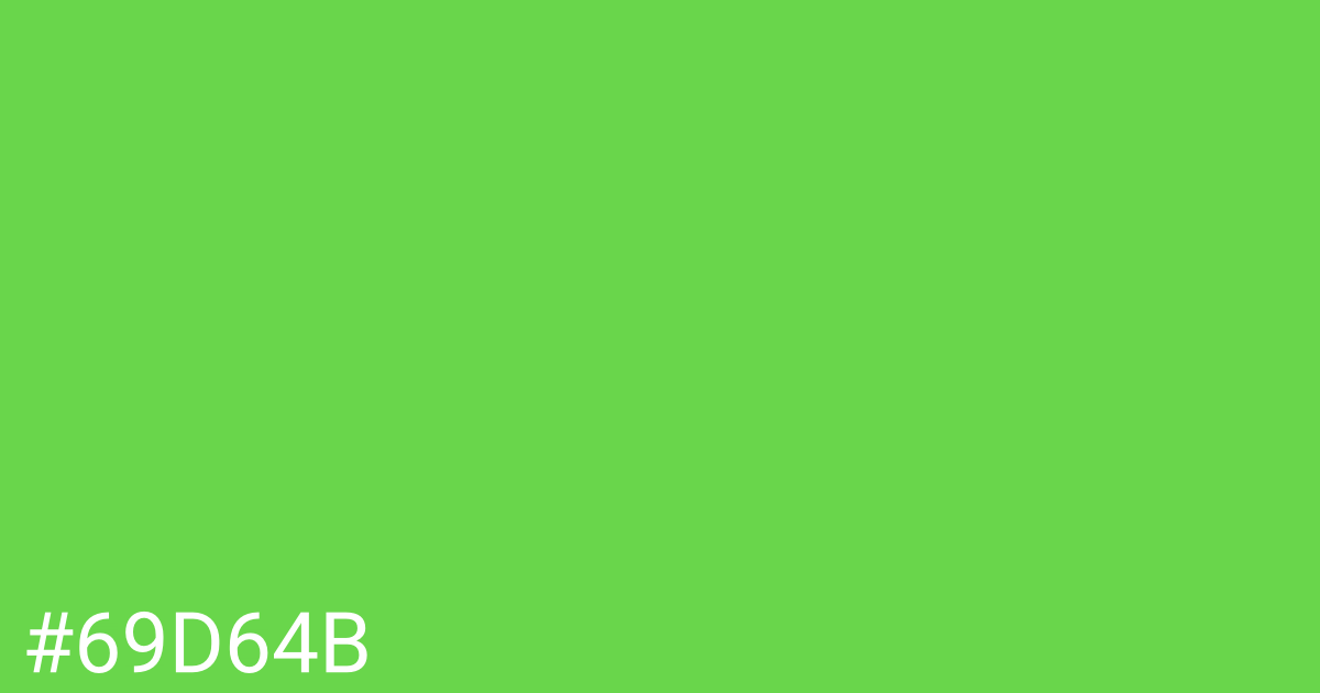 Hex color #69d64b graphic