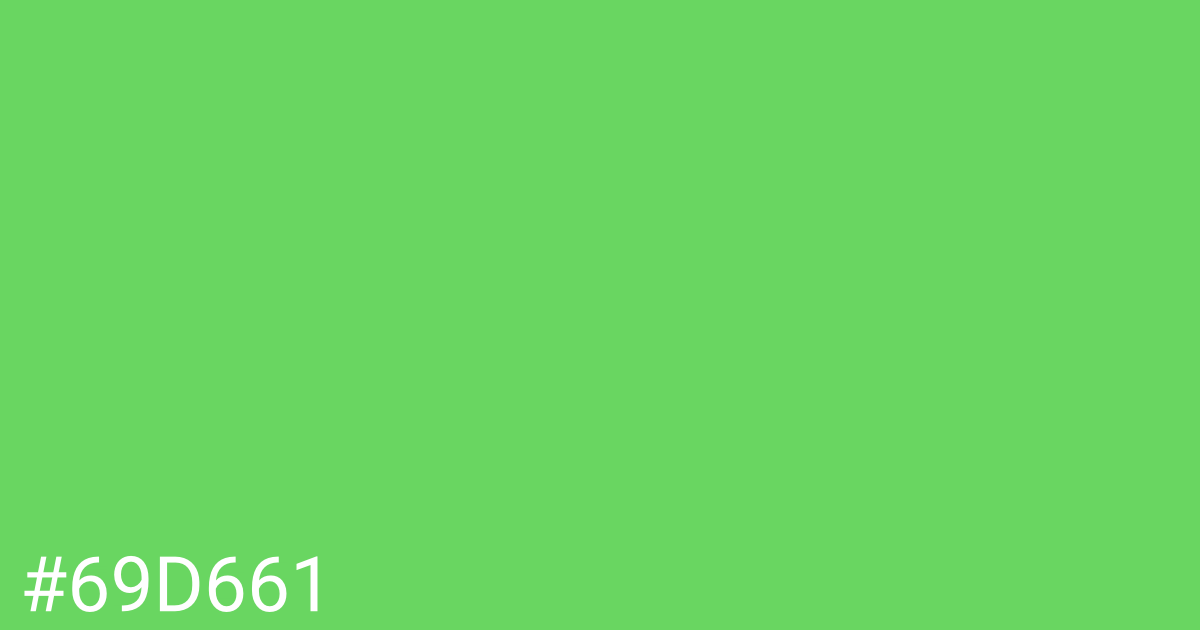 Hex color #69d661 graphic