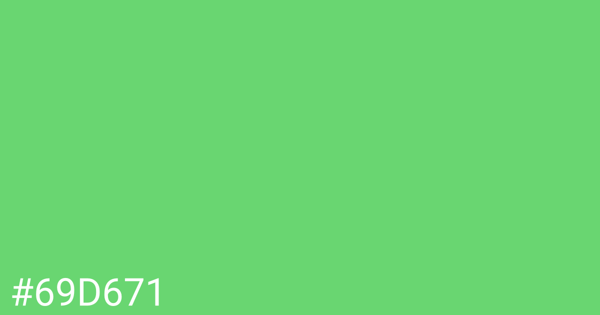 Hex color #69d671 graphic