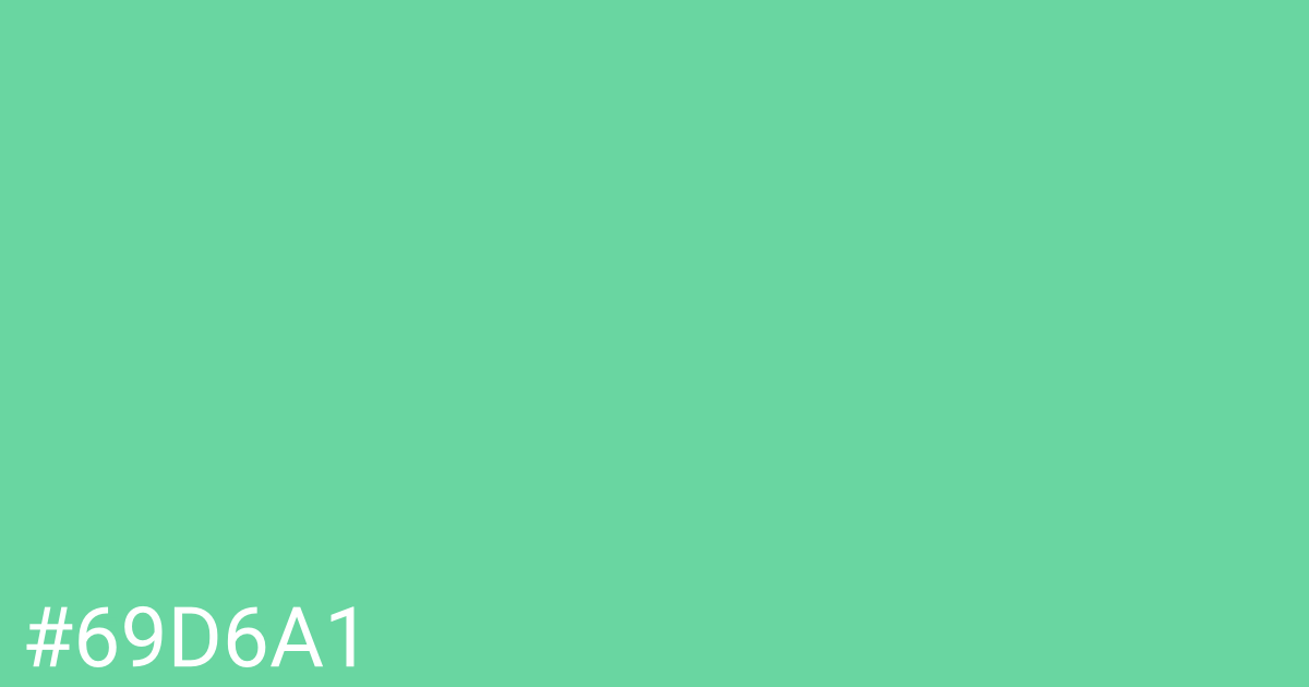 Hex color #69d6a1 graphic