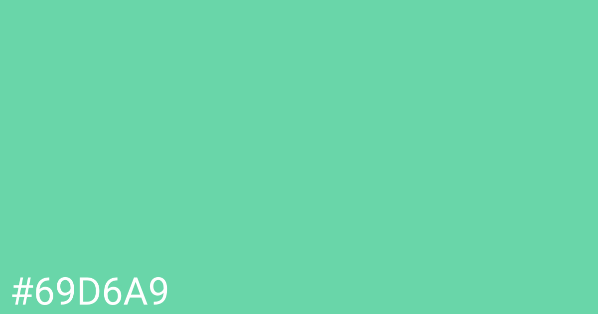 Hex color #69d6a9 graphic