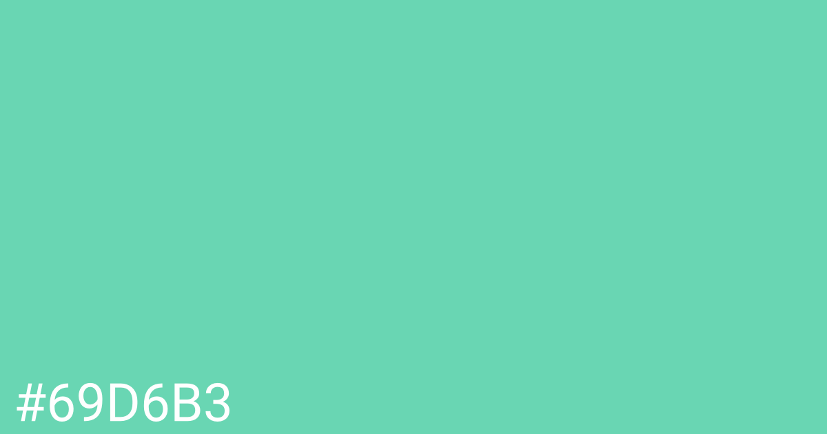 Hex color #69d6b3 graphic