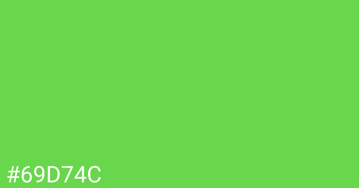 Hex color #69d74c graphic