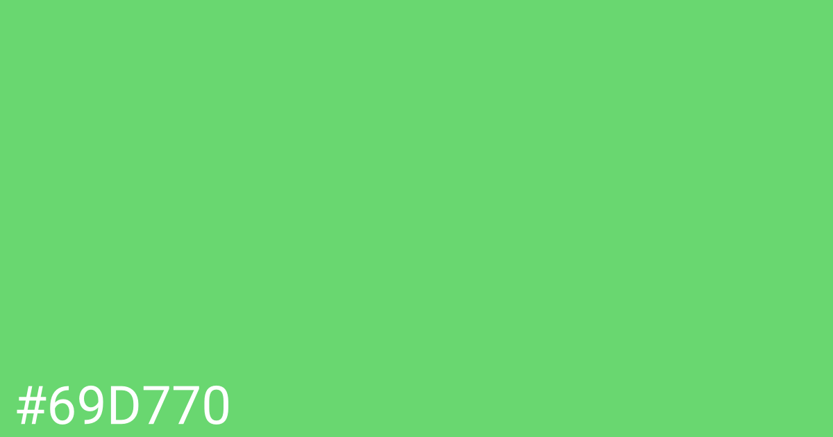 Hex color #69d770 graphic