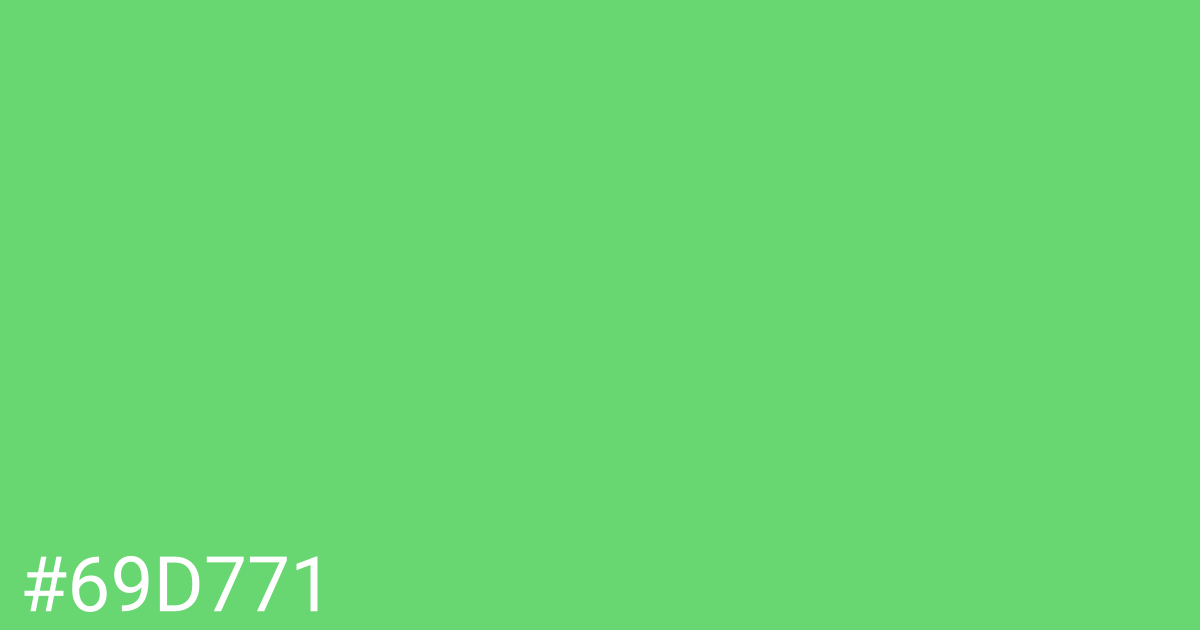 Hex color #69d771 graphic