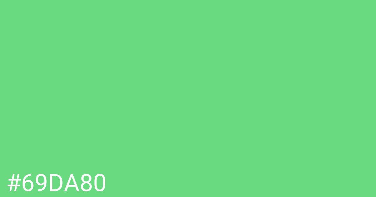 Hex color #69da80 graphic