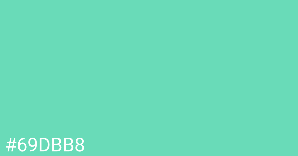 Hex color #69dbb8 graphic