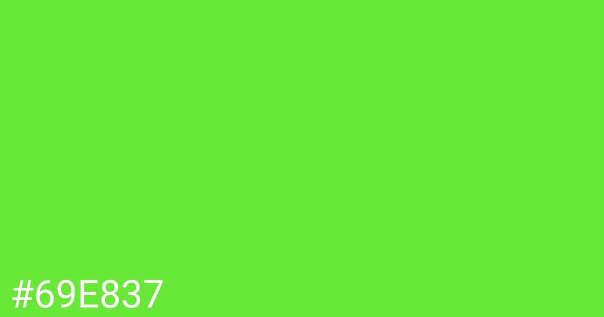 Hex color #69e837 graphic