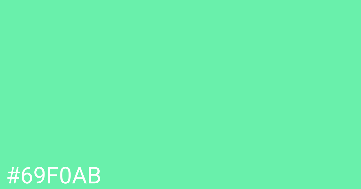 Hex color #69f0ab graphic